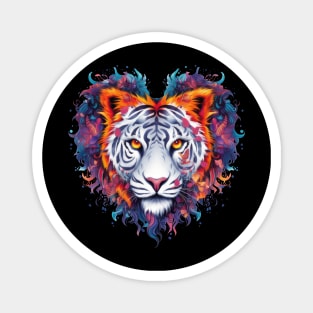 Tiger Heart: A Kaleidoscope of Colors Magnet